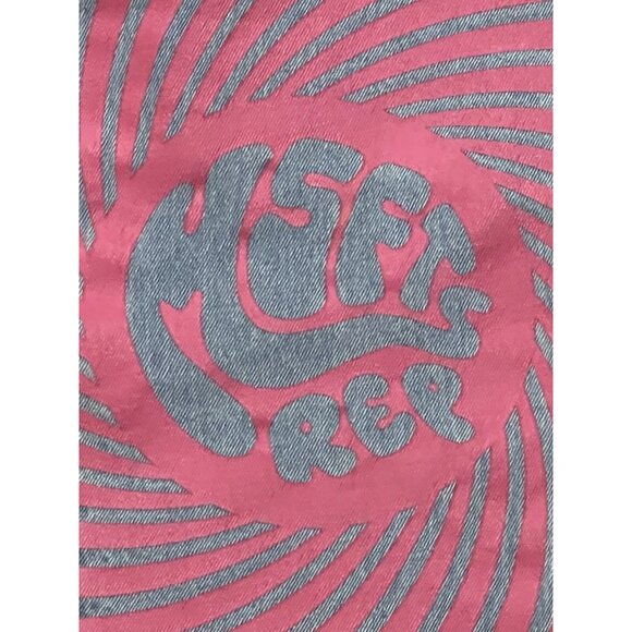 MSFTSrep Jaden Smith Straight Leg Logo Print Jeans Blue Pink Swirl Size 28 - Picture 13 of 13